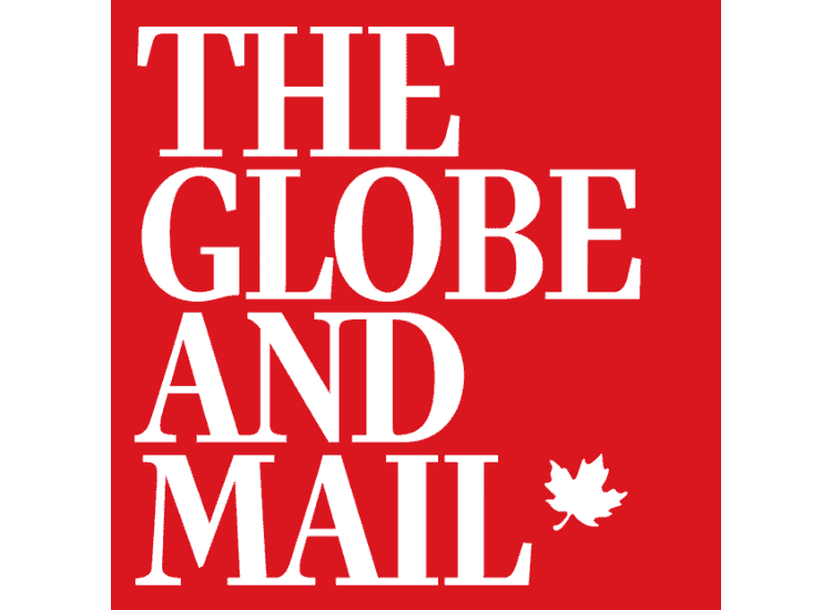 The logo for "The Globe and Mail".